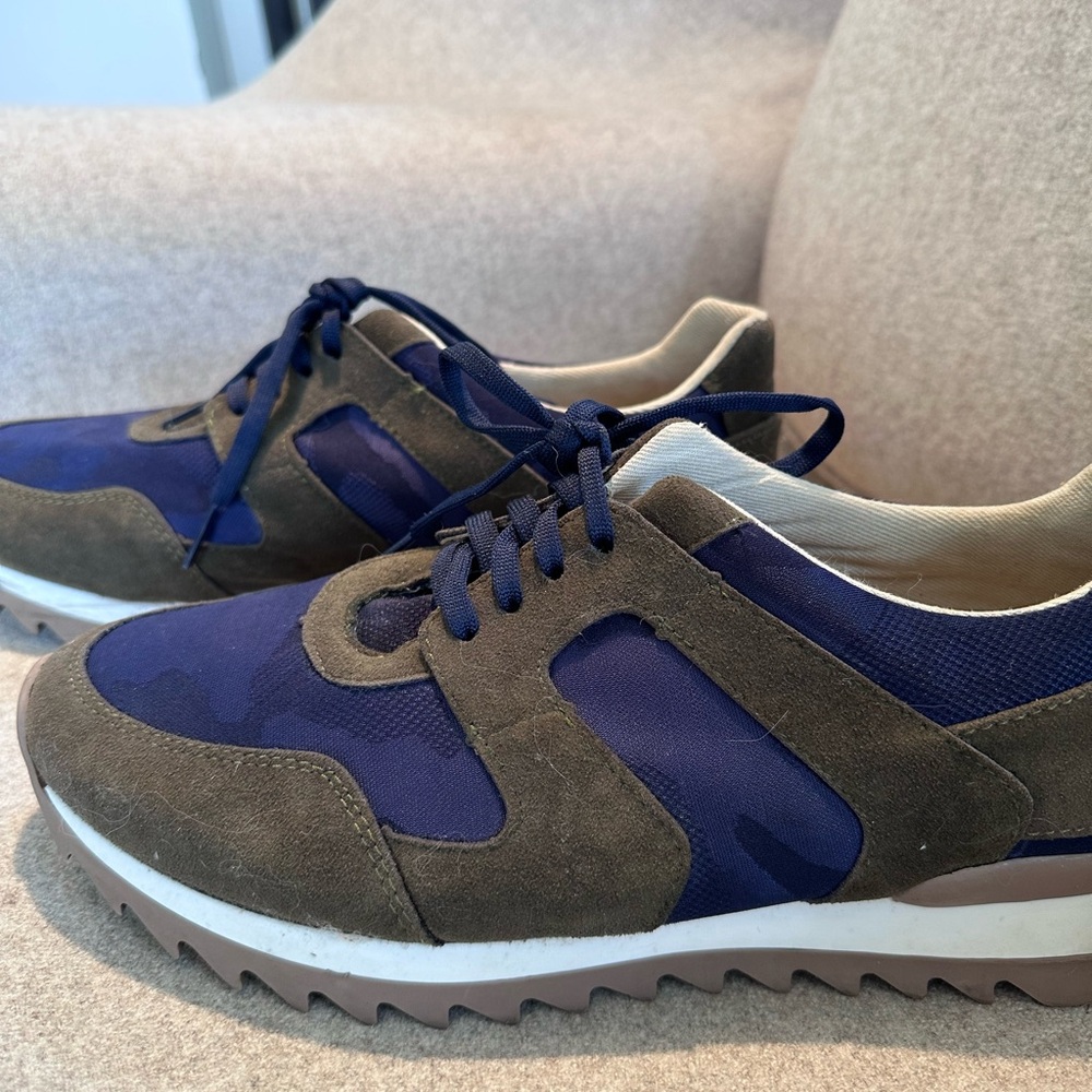 Luxury Suede Camo Sneakers sz10.  Charleston Shoe Co.  Brand New.  Stylish!